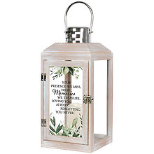 Lantern: 14\" \"Memories\" w/ LED Candle