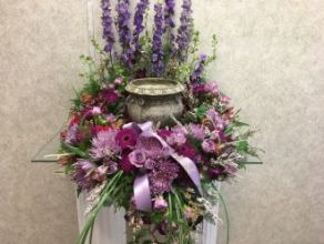Cremation: Wreath In Purples
