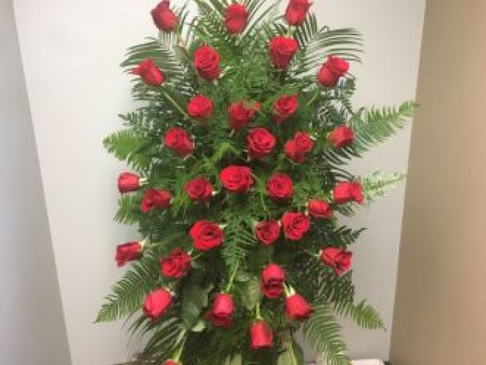 Standing Spray: Classic Red Roses