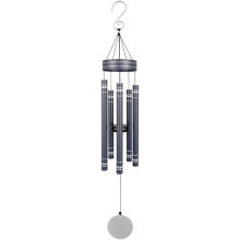 Wind Chime: MD63784 35\" Etched Charcoal Slate
