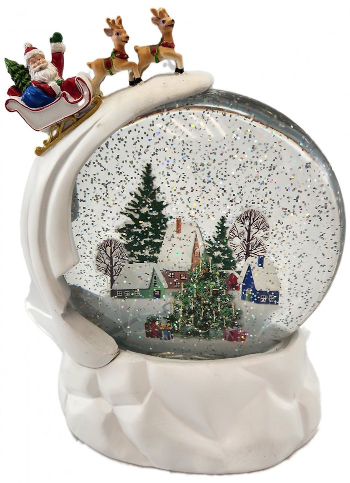 FABULOUS 9\" Christmas Snow Globe with Santa