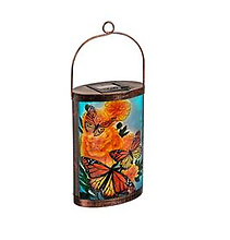 Solar Lantern: 14\" 2SP9363  Butterflies