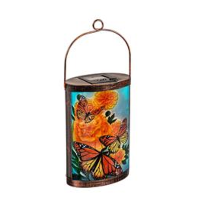 Solar Lantern: 14\" 2SP9363  Butterflies