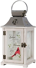 Lantern: 13\" C12718 \"Cardinal Heaven\" w/LED candle