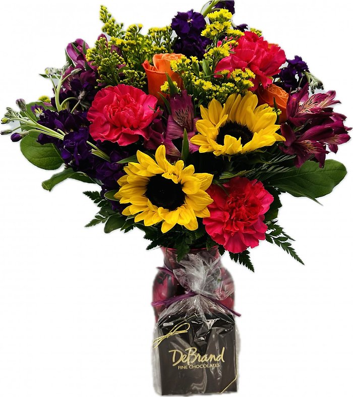 Summer Sunflowers & Truffles Vase