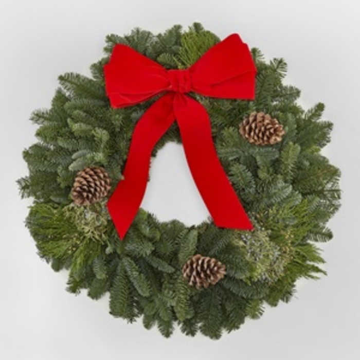 Wreath: FRESH LOVELY Evergreen WREATH Make it Merry