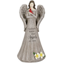 Angel: C12710 12\" tall Garden Angel with Cardinal
