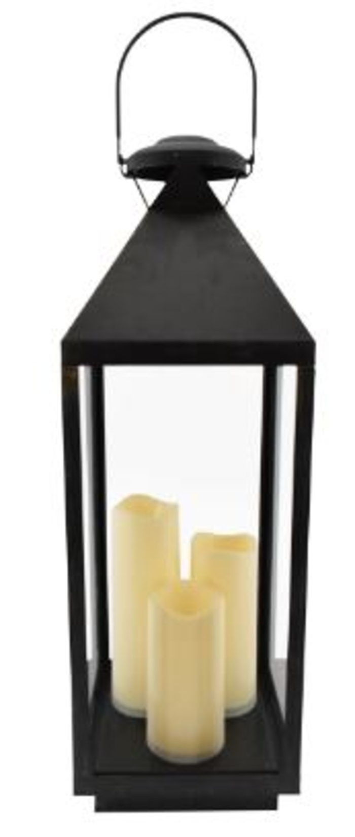 Lantern: TRN1009-058 28\" LED 3 candle Lantern