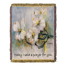 Comfort Throw: Dogwood \"I said a prayer\"