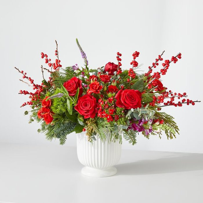 C12: Big Red Bow Bouquet