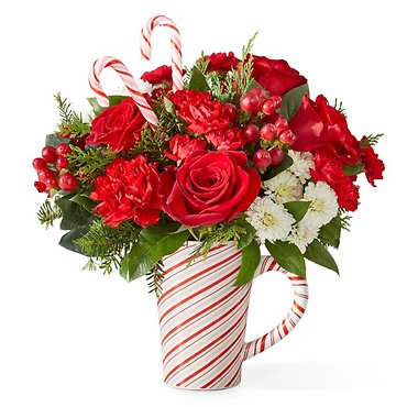 C15: Peppermint Swirl Mug Bouquet