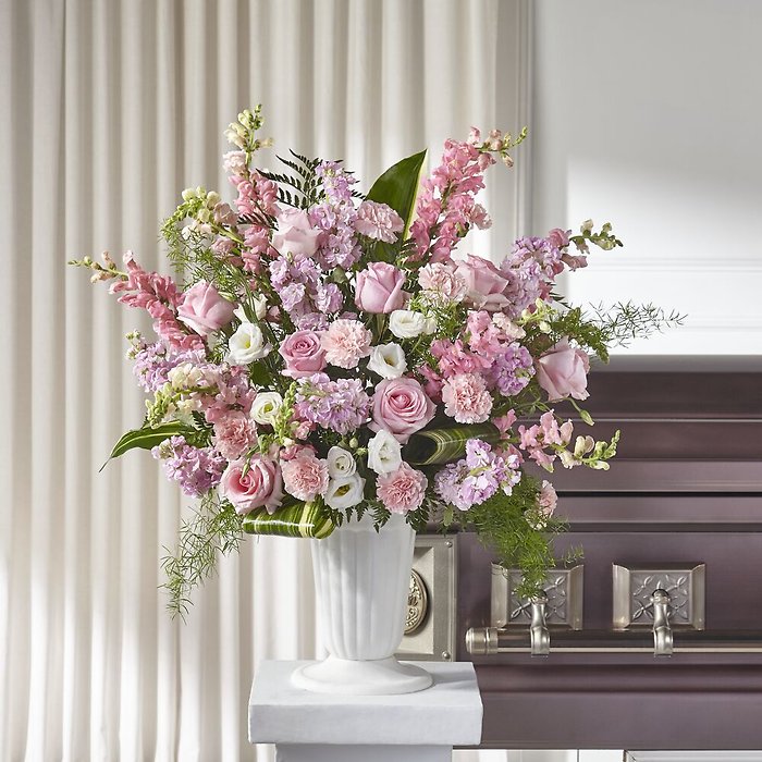 Sympathy: Divine Comfort Urn-Pinks