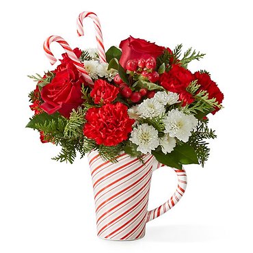 C15: Peppermint Swirl Mug Bouquet