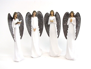 Angel: PPR1901 Resin Angel With Metal Wings