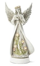 Angel: NP14963 14\" SOLAR Roses & Bird