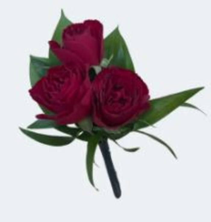 Bout: Red Spray Rose Boutonniere