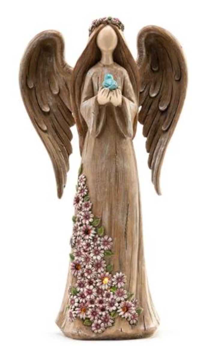 Angel: NP14157 LED Lighted Angel with Bird
