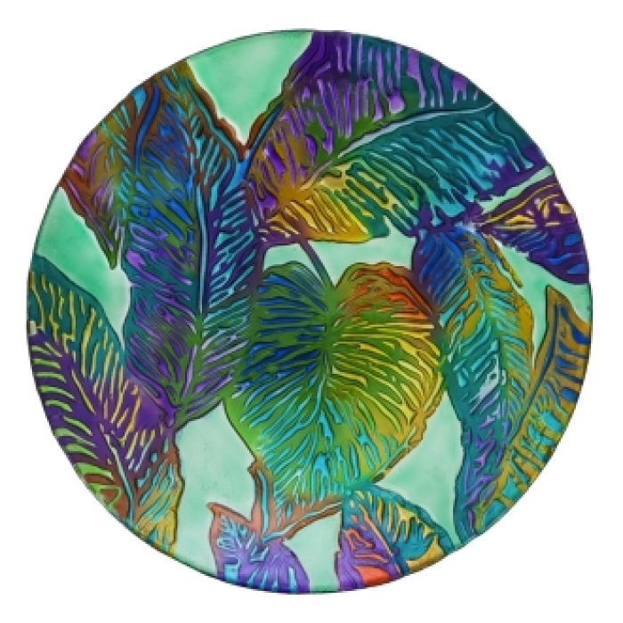 Birdbath: 2GB839 Tropical Palm Leaves 2GB839