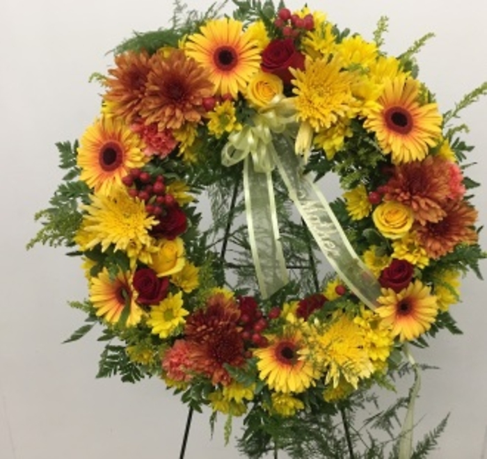 Wreath: Autumn Wreath On Easel