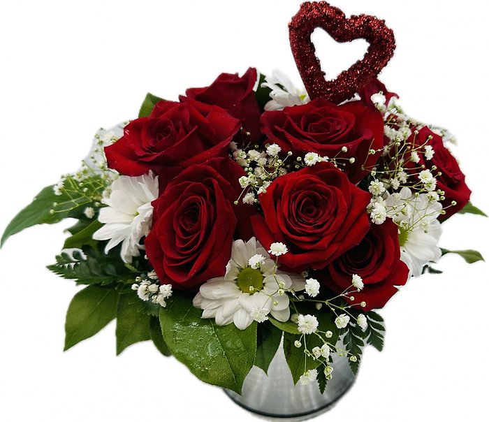 Loving Roses Cylinder Vase