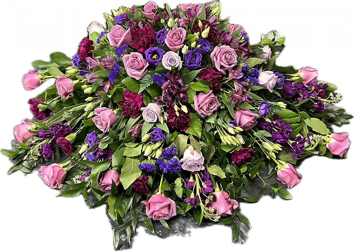 Casket Cover: Purple Elegance
