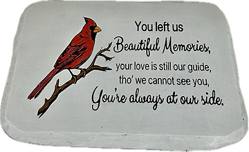 Stone: G471 15\" Cardinal- You left us beautiful memories