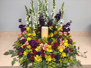 Candle Arrangement bright colors